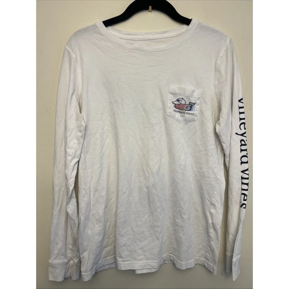 Vineyard vines women's T-shirt, small, white whale tennis